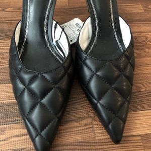 Zara NWT Quilted Mules